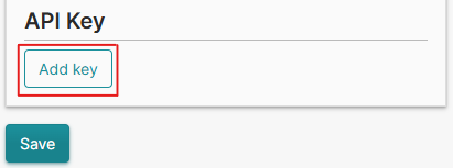Image of button to generate CAD API key