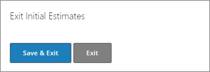 An image of the Save & Exit modal.